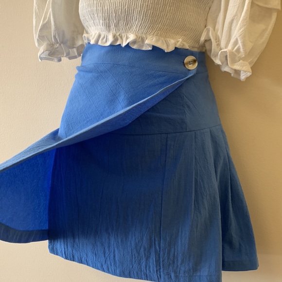 NWT blue wrap skirt - Picture 2 of 4